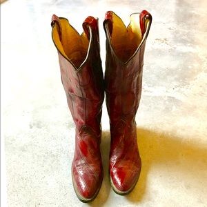 Tony Lama Red Eel skin boots sz 5b
